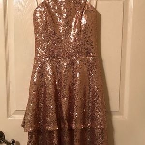 Rose Gold Sequined Dress
